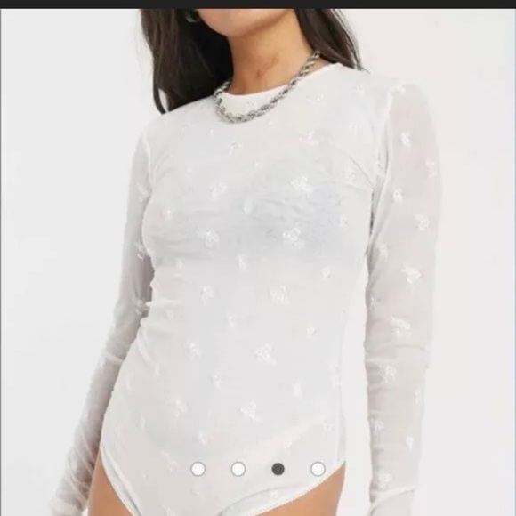 Free People Mesh Bodysuit NWT - Picture 2 of 6